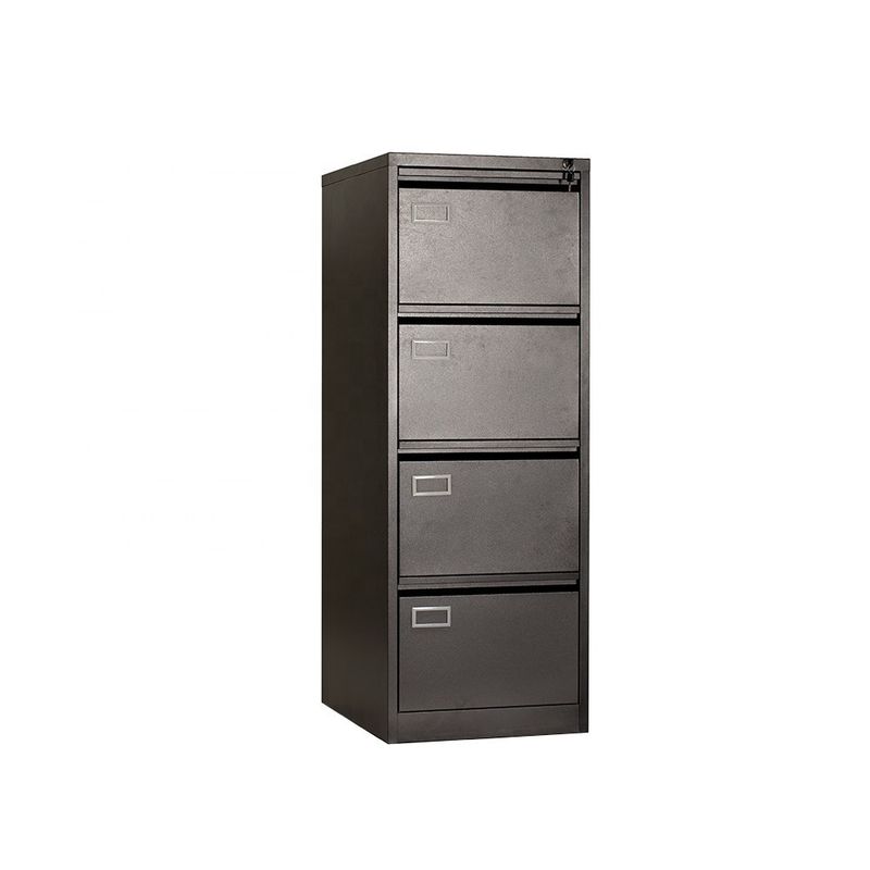 Black Trexus Steel CC4H1A-av1 Filing Cabinet 4 Drawer Foolscap H1321xW470xD622mm 